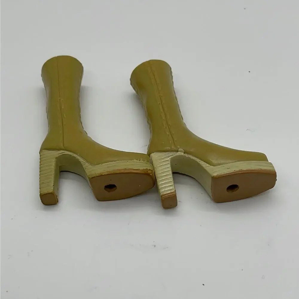 Bratz Footwear High Top Tan Olive Boots With Wedge Heel